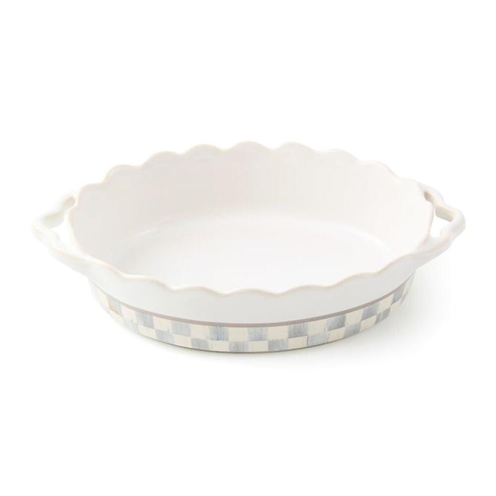 NEW MacKenzie-Childs Sterling Check Everyday Small Oval Baker